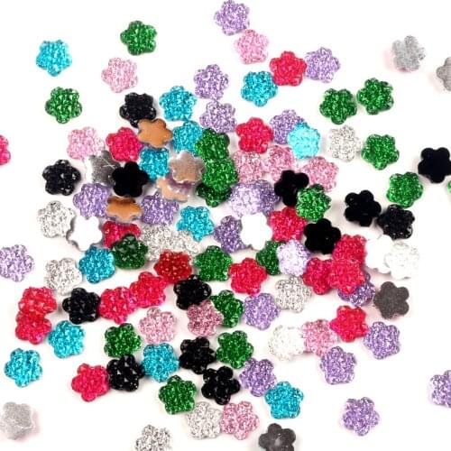 200Pcs Mixed Resin Decoration Crafts Bling Beads Frame Flatback Cabochon Scrapbook Kawaii DIY Embellishments Accessories
