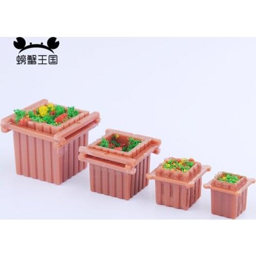 24pcs Square Flowerbed Park Model Garden decoration Railway Border Parterre Model 1:100 1:50 1:75 1:150 TT N O OO scale