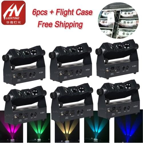 6pcs Wireless DMX battery led wall washer 3x10w rgba 4 in 1 battery uplight DJ Disco Stage Light