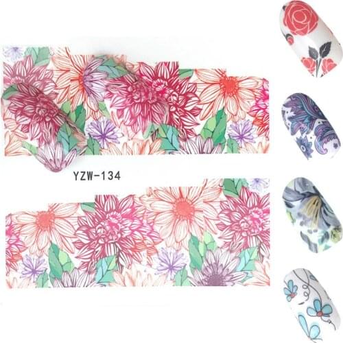 50% Hot Sale DIY Flower Full Cover Wrap Nail Art Sticker Adhesive Decal Decor Manicure Tool