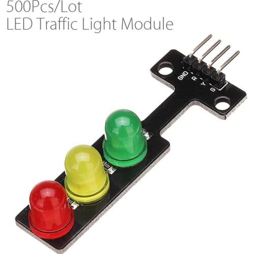 500Pcs/Lot Wholesale 5V LED Traffic Light Display Module Electronic Building Blocks Board LED Flash DIY Kit For Arduino