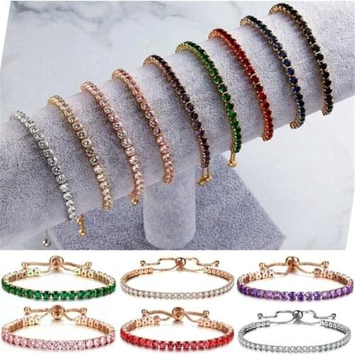 Crystal Bracelet Luxury Micro-inlaid Zircon Bracelet Ladies Simple Adjustable Hand Jewelry Fashion Bracelet
