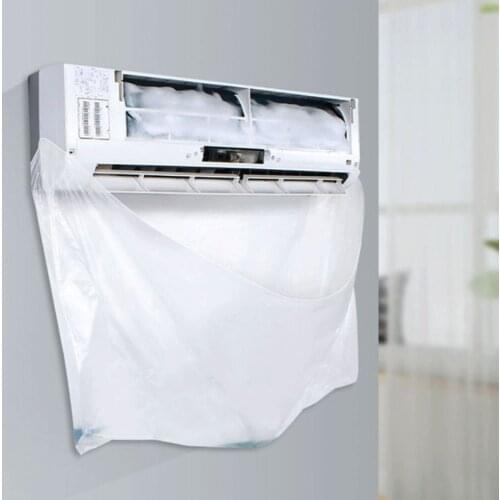 Air Conditioner Cleaning Cover With Water Pipe Waterproof Air Conditioner Cleaning Dust Protection Cleaning Cover Bag