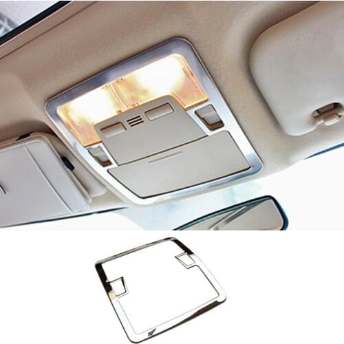 For Toyota Corolla Altis 2014 2015 2016 Car Cover Stick ABS Chrome Front Read Reading Light Switch Trim Hoods 1pcs