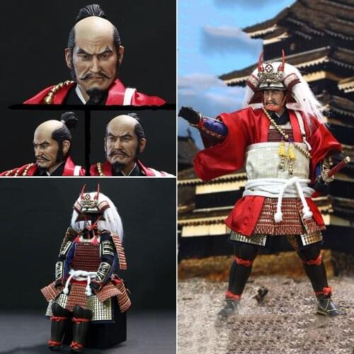 ACI TOYS ACI-32 1/6 Japans Warring States Suwahara Kusukes Biography Takeda Shingen Red Warrior Flower Armor Figure Full Set