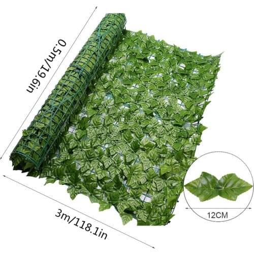 Artificial Leaf Screening Roll Ivy Privacy Fence Screen Hedges Fence Leaf Screening Roll Decoration for Gardening Outdoor Decor