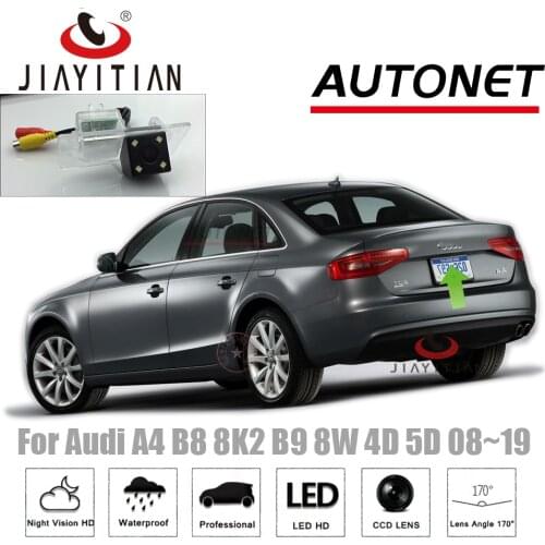 JiaYiTian Rear Camera For Audi A4 B8 8K2 B9 8W 4D sedan 5D wagon 2008~2019 CCD Night Vision Backup camera license plate camera