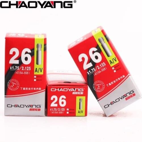 CHAOYANG 2pcs Bicycle Inner Tube 16/20/22/24/26/28 x1.5/1.75 Tyres Road MTB Bike Interior Tire Anti Puncture Butyl Rubber Tube