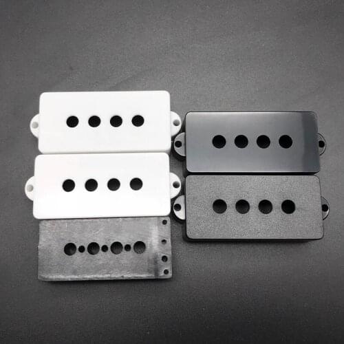 12pcs Plastic 4 String Open Electric Bass Guitar Pickup Cover Shells Smooth/Matt PB Bass Pickup Cover Bobbin Guitarra Parts