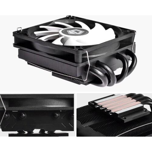90MM PWM 4Pin PC Cooling Fan 12V Silent RGB Fan Computer Air Cooling 4 Heat-pipes CPU Cooler Radiator for Intel & AMD
