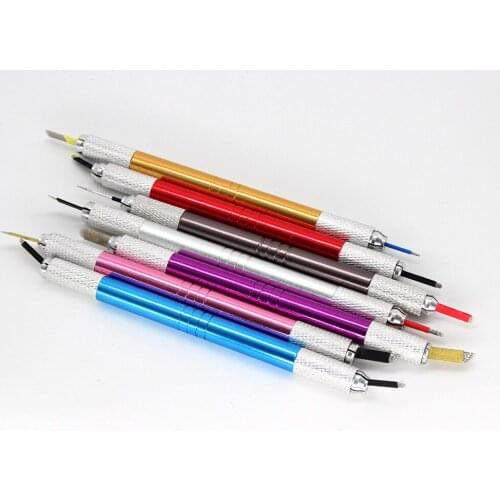 KZBOY 10PCS Microblading Pens with Double Ends Individually Packaged Microblade Holder Microblading Handle Tebori
