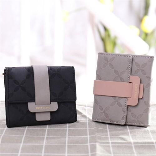 Fashion Women Short Purses PU Leather Wallet Card Holder Coin Money Bag Soft Dollar Wallet
