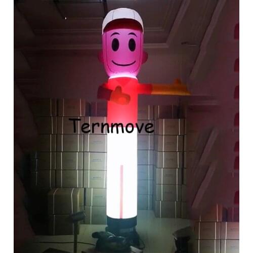Inflatable air dancer man with hand move direct, cheap outdoor advertising cartoon sky dancer air puppet