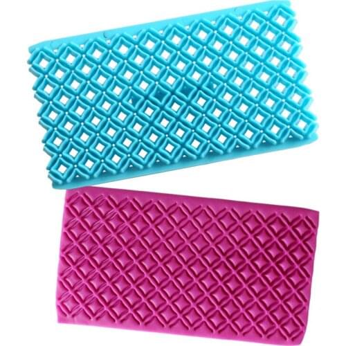 Plastic Printing Biscuits Cake Cookies Cutter Fondant Lace Cake Decoration Grid Quilt Embosser Mold Cake Tools Gift