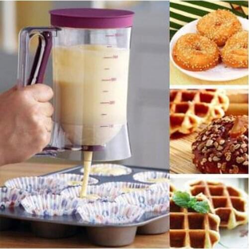 Cupcakes Pancakes Cookie Portable Measuring Cup Kitchen Gadgets Cream Separator Paste Funnel Batter Dispenser Baking MJ72115