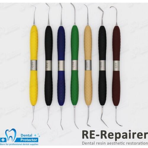 PROTECTOR dental resin aesthetic restoration Resin sculpture tool Dental tools 7pcs with high temperature sterilization box