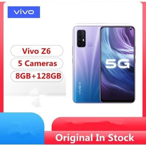 In Stock Vivo Z6 5G Smart Phone Snapdragon 765G Android 10.0 6.57" 2400x1080 48.0MP+16.0MP+8.0MP+2.0MP+2.0MP 44W Charger 5000mAh