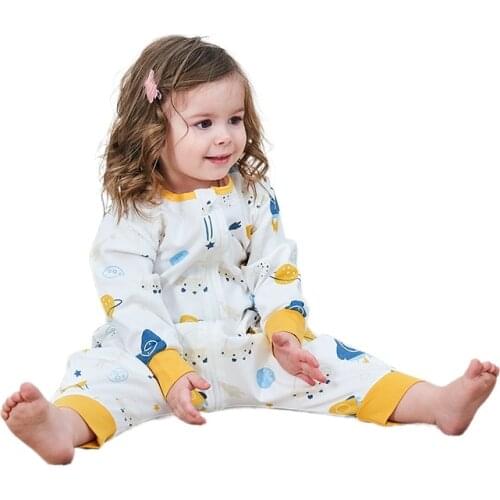 Detachable Long Sleeve Spring Autumn Quilt General Baby Kick-proof Split Leg Air-conditioned Room Sleeping Bag for Children