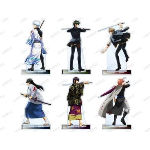 Anime GINTAMA Sakata Gintoki Shimura Shinpachi Kagura Kagura Acrylic Cosplay Stand Figure Display Model Plate Fighting Series