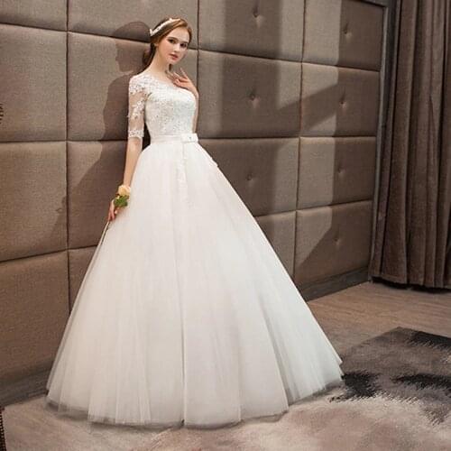 Wedding Dresses 2019 New Luxury Lace Embroidery Ball Gown Wedding Dress Can Custom Made Vestido De Noiva