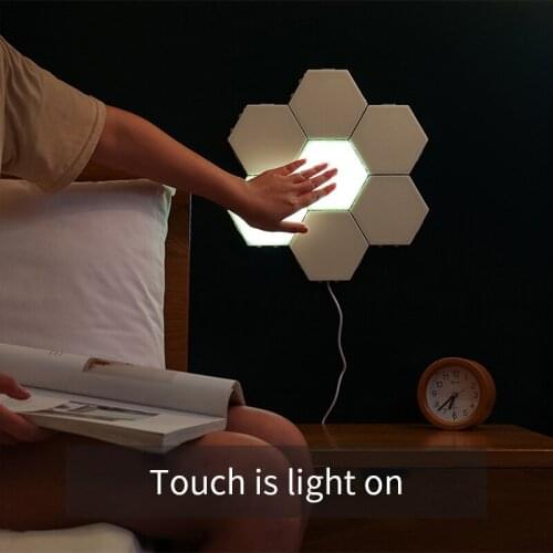 Led Wall Lamp Touch Switch Quantum Light Creative DIY Honeycomb Lamp Interior Decoration Wall Light