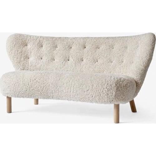 U-BEST Modern simple nordic living room bedroom balcony two person small leisure sofa,Demark designer loveseat sofa