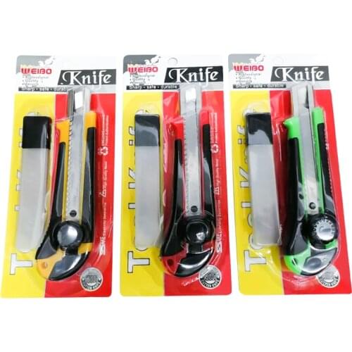 Utility Knife And 5PCS Alloy Steel Cutter Blade Replaceable Art Blade Knife DIY Durable Metal Knife Paper Cutter Tools