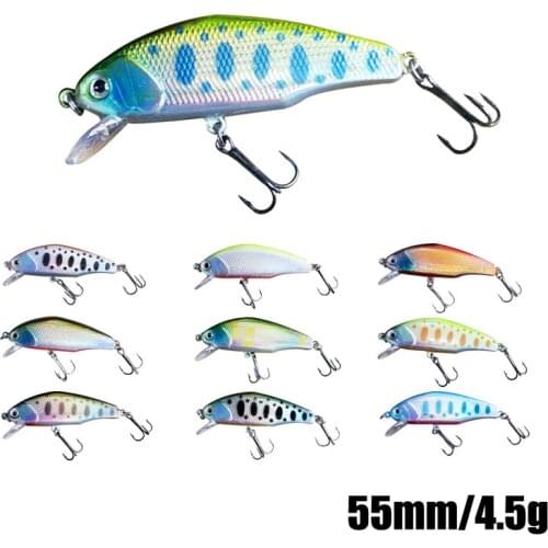 55mm/4.5g Minnow Wobbler Fishing Lure Japan Jerkbait Bait Perch Pesca Mini Sinking Wobblers Lures Hard Deep Artificial Bait Fish