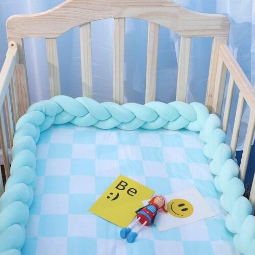 1M /2M Customized Baby Bumper Pure Pillow Cushion Bumper For Newborn Infant Crib Protector Cot Bumper Baby Room Decor