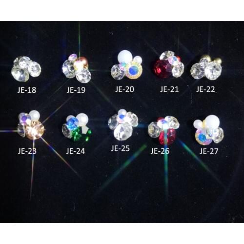 10pcs /Lot design glitter nail flower jewelry rhinestones for nail art decorations 10 colors choice rhinestones crystals Flower