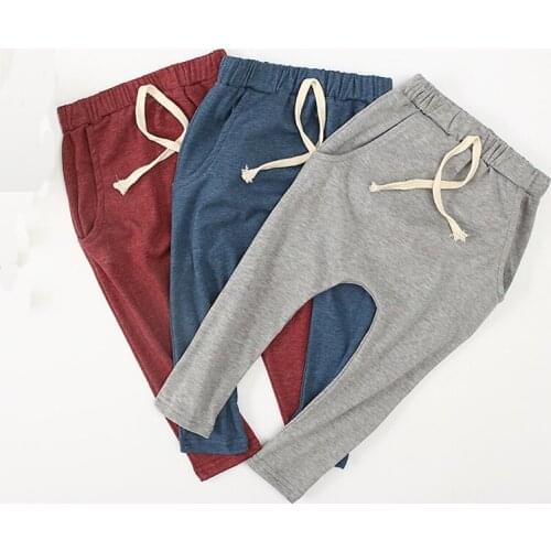 2019 hot sale children spring&Autumn pants new style Korean boy girls pants kid cotton baby pants harem pants kids 2-7 year