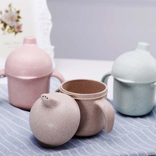 360 Degrees Can Be Rotated Baby Learning Drinking Cup With Double Handle Flip Lid Leakproof Magic Cup Infants Water Cups Bottle