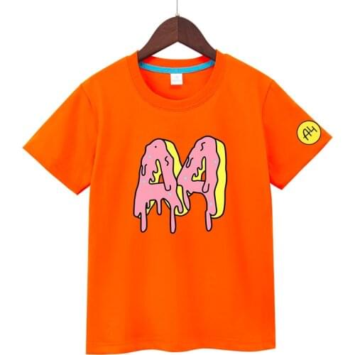 А4 мерч Boys Girl Short Sleeve T Shirts а4 мерч для детей 100% Cotton a4 Donuts Childrens T-Shirt Tops Summer Kids Clothing