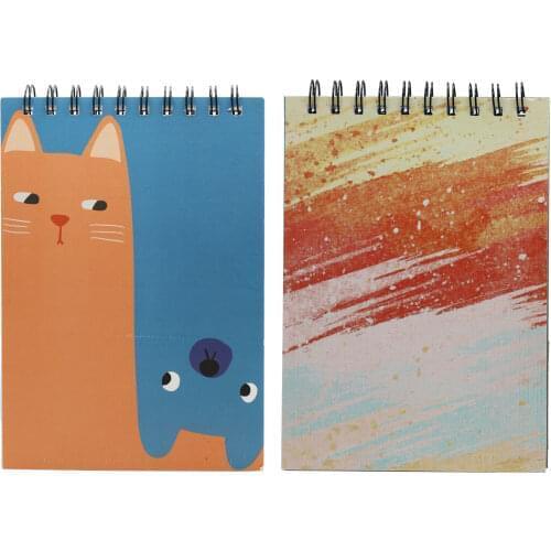 A5 50 Sheets Spiral Sketchbook for Drawing Watercolor Marker Painting Album Kraft Cover Sketch Pad Art Drawing Supplies