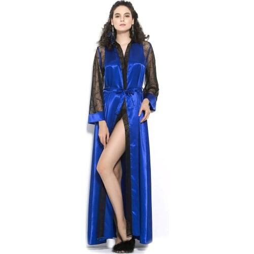 Satin Nightgown and Dressing Gown Set, Womens Nightgown, Womens Dressing Gown