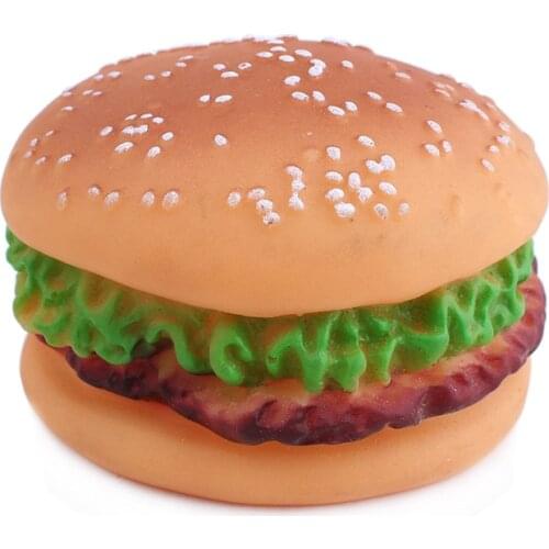 Free Shipping Fashion Hamburger Dog Toys Hot sale Pet Puppy Chew Squeaker Squeaky Toy For Dog 9*5.5CM Pet Products