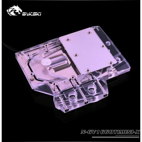 N-GV1660TIMINI-X/*bykski gpu block fit for Gigabyte RTX1660TI MINI ITX OC6G water cooling gpu cooler support connect motherboard