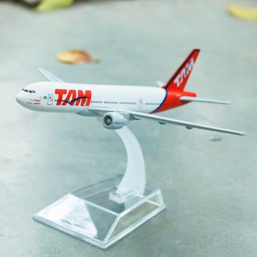 Brazilian TAM Airlines Boeing 777 Aircraft Model 6" Metal Airplane Diecast Mini Moto Collection Eduactional Toys for Children