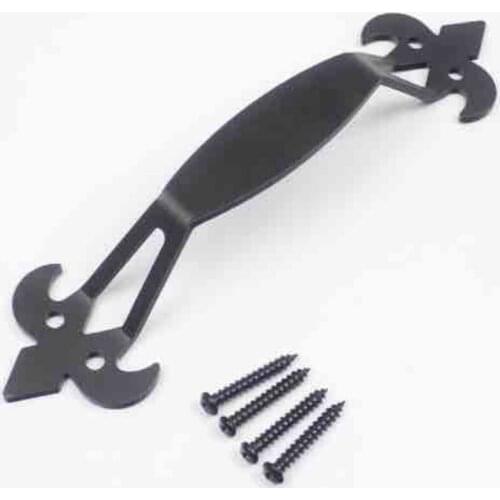 Black Steel Barn Door Anchor Handle Sliding Wood door handle barn door flush pull