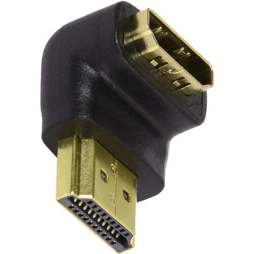 HDMI-compatible Male to HDMI-compatible Female 90 Degree Adapter Converter Extender for 1080P TV HDTV