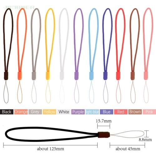 Round Nylon Wrist Hand Cell Phone Mobile Chain Straps Keychain Camera USB MP4 Charm Cords DIY Hang Rope 1000pcs/lot
