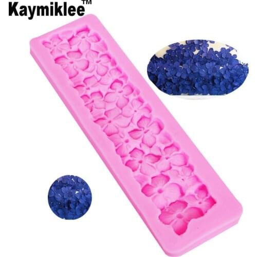 M312 Hot Flower and leaves Nail-Headed Border Decoration Moulding Fondant Cake Mold Soap Chocolate Mould for the Kitchen Baking