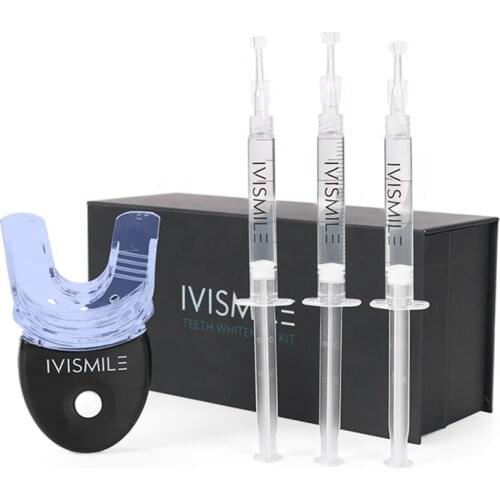 IVISMILE Teeth Whitening Kit With Led Light Dental Bleach Gel Oral Care Clean Remove Tooth Stains Tooth Whiterner Instrument