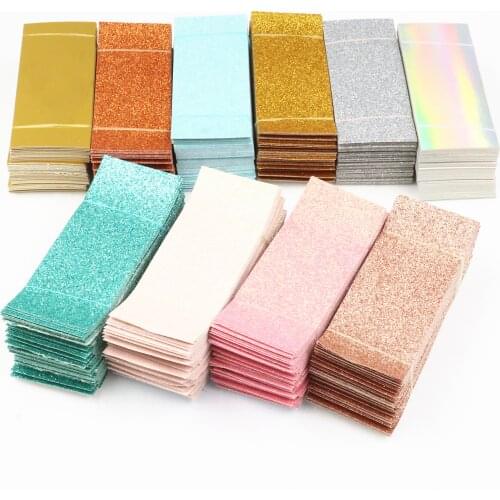 New 50/100/200 PCS Eyelash box color glitter bottom card background card background of bright Glitter Background Paper makeup