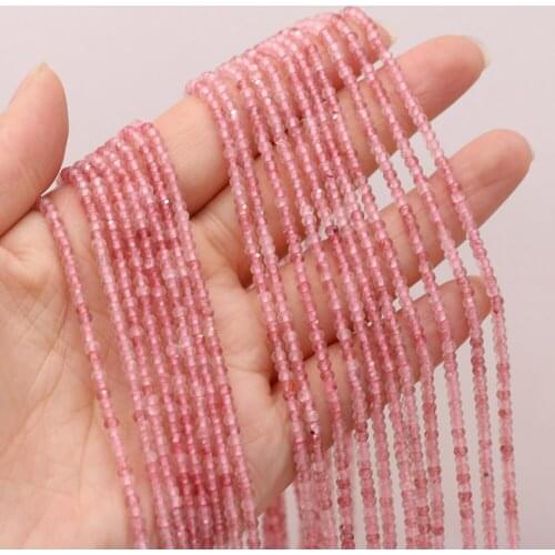 New Style Natural Stone Bead Section Strawberry Crystal Small Beads For DIY Jewelry Making Necklace Bracelet Earrings Accessory