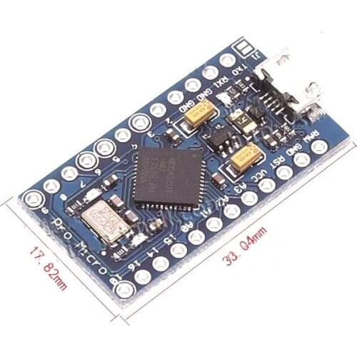 Pro Micro ATmega32U4 5V 16MHz Replace ATmega328 For Arduino Pro Mini With 2 Row Pin Header For Leonardo Mini Usb Interface