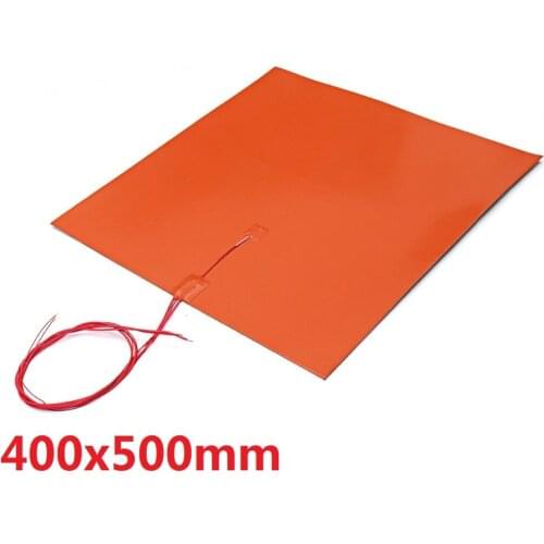 400X500x1.5mm 230v 1400w Silicone Heat Bed for 3d Printer, 3M Adhesive Back with NTC 100K