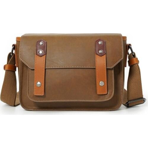 Retro Camera Bag Waterproof Photography Package DSLR Shoulder Sling Case for Nikon Canon Sony Leather Micro Single Messenger Men