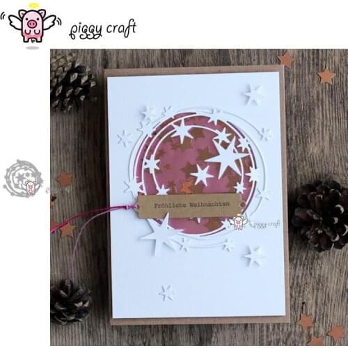 Piggy Craft metal cutting dies cut die mold Star ring decoration Scrapbook paper craft album card punch knife art cutter die