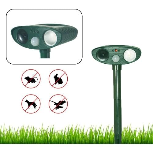 Ultrasonic Dog Bark Stop Anti Barking Device Solar Powered Dog Training Equipment With Flashing Lights Waterproof Dog Repeller